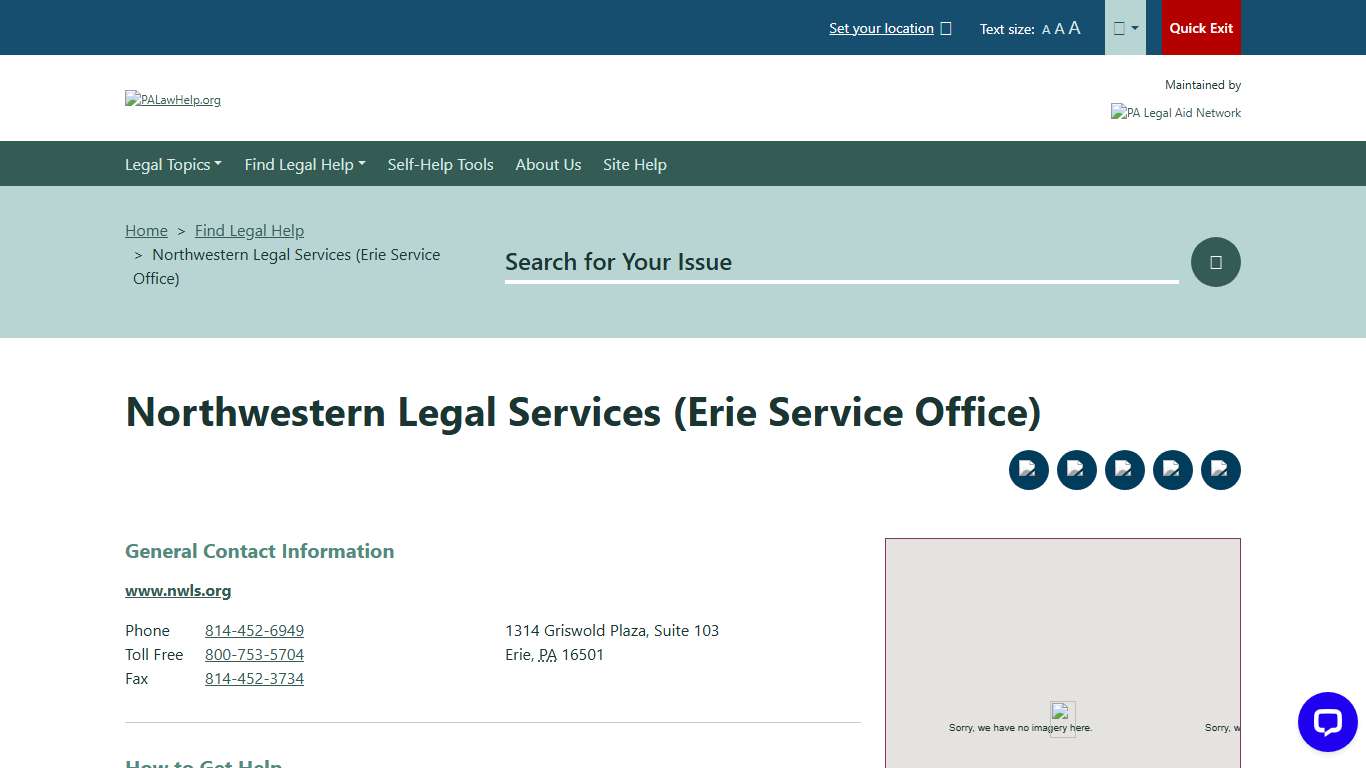 Northwestern Legal Services(Erie Service Office)| PAVictimsHelp.org - Divorce PALawHELP.org - Your Online Guide to Legal Information and Legal Services in Pennsylvania