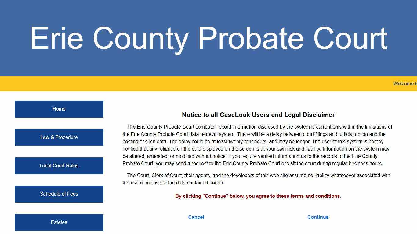 Erie County Probate Court - Record Search